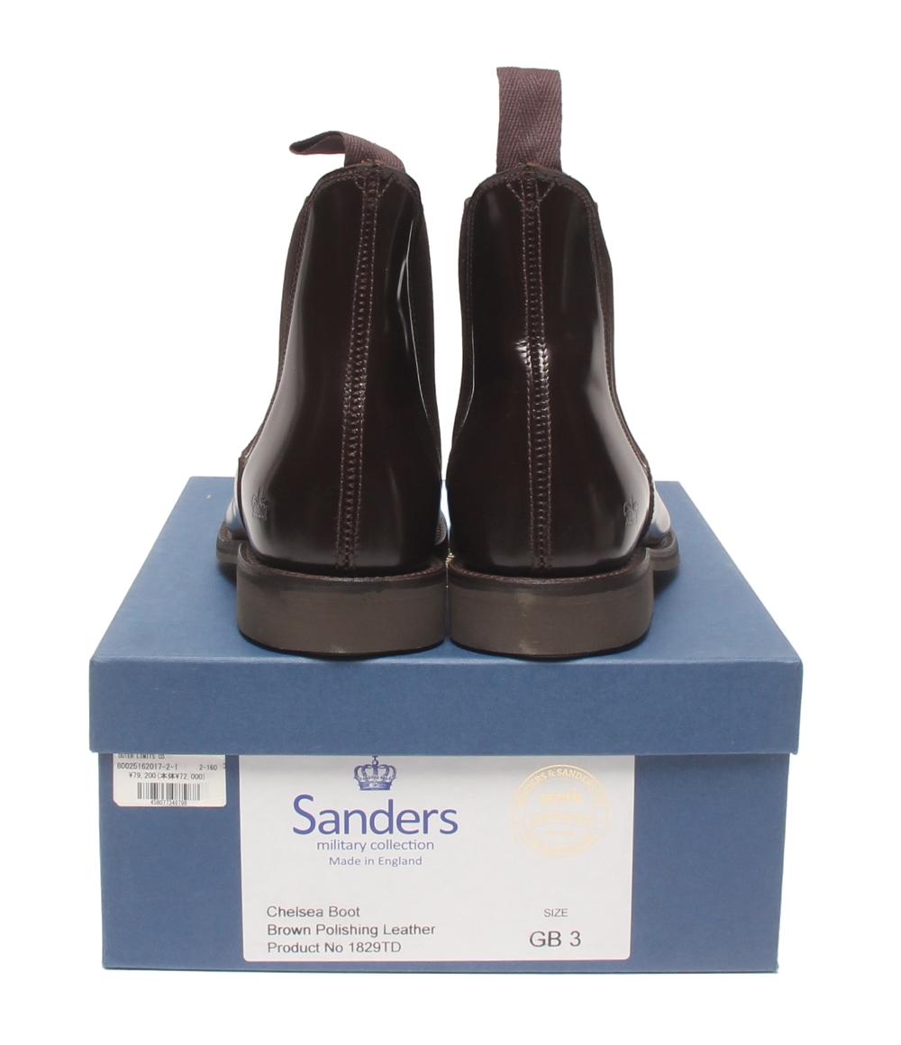 美品 SANDERS ショートブーツ サイドゴア FEMALE CHELSEA BOOT 1829TD レディース SIZE 3 (22cm) サンダース