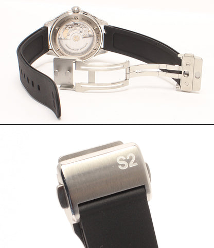 美品 TIMEX 腕時計 ジョルジオガリ S2 自動巻き ブラック TW2W12700 メンズ タイメックス