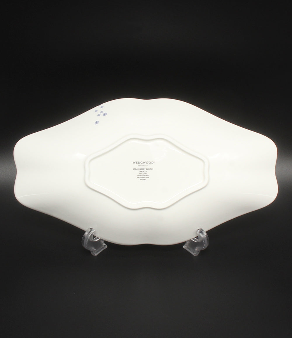 美品 WEDGWOOD マルチディッシュ 皿 30cm ストロベリー ブルーム インディゴ ウェッジウッド