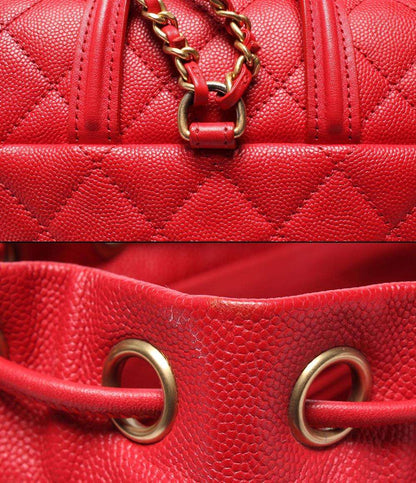 CHANEL リュック バックパック CCフィリグリー キャビアスキン ゴールド金具 マトラッセ 25番台 A57090 レディース シャネル
