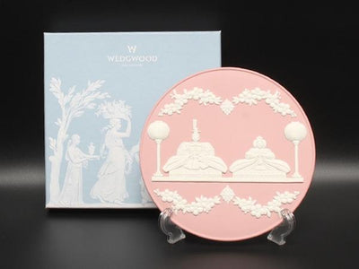 美品 WEDGWOOD プレート 飾り皿 18cm ジャスパー 雛ドール 節句コレクション ウエッジウッド