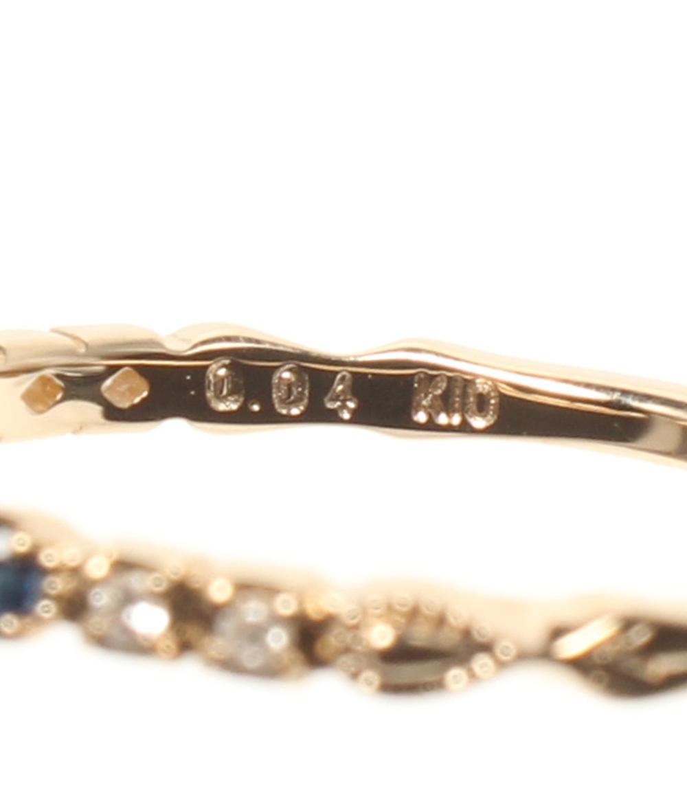 美品 アガット リング 指輪 2点セット K10 レディース SIZE 9号 11号 agete