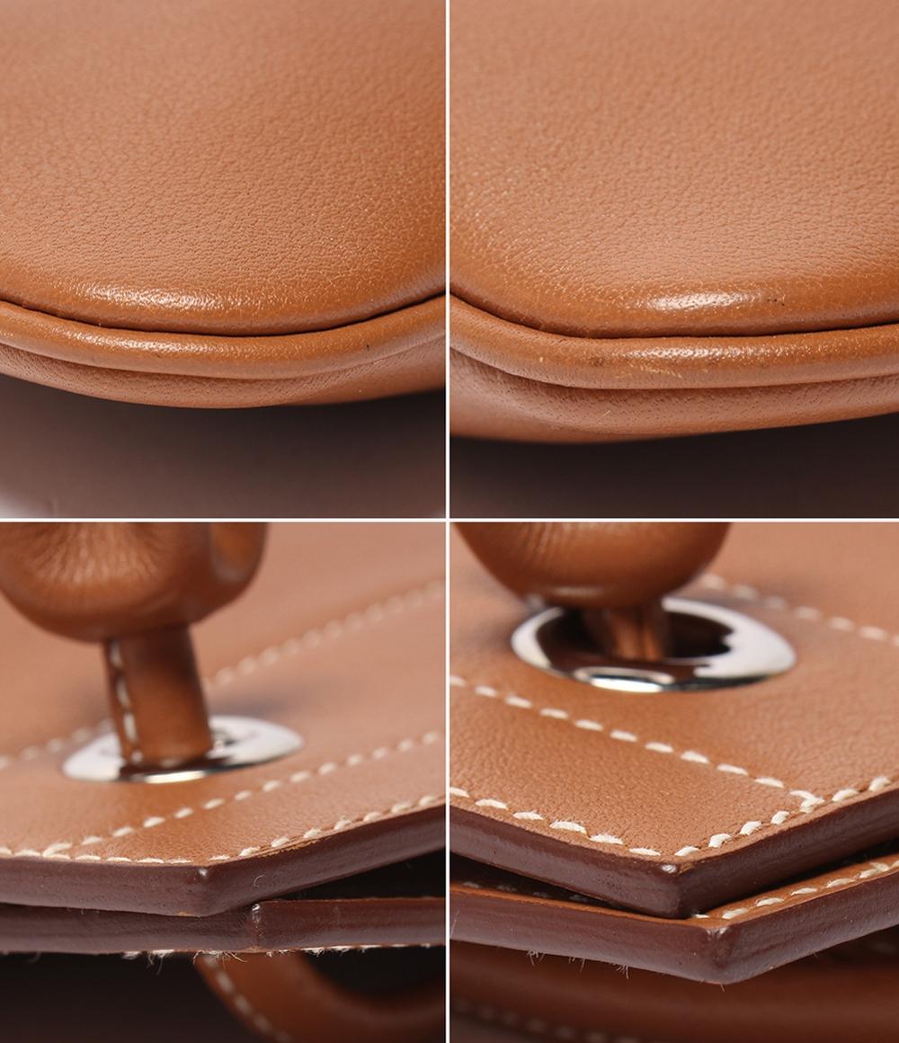 美品 HERMES ショルダーバッグ ヴォー・スイフト シルバー金具 D刻印 肩掛け 斜め掛け サックアリーヌ ミニ H076236CK レディース エルメス