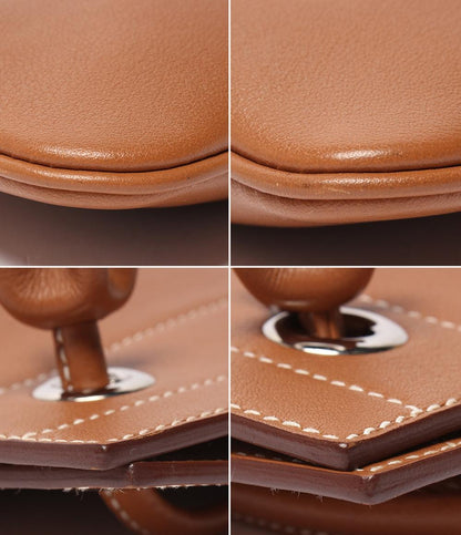 美品 HERMES ショルダーバッグ ヴォー・スイフト シルバー金具 D刻印 肩掛け 斜め掛け サックアリーヌ ミニ H076236CK レディース エルメス