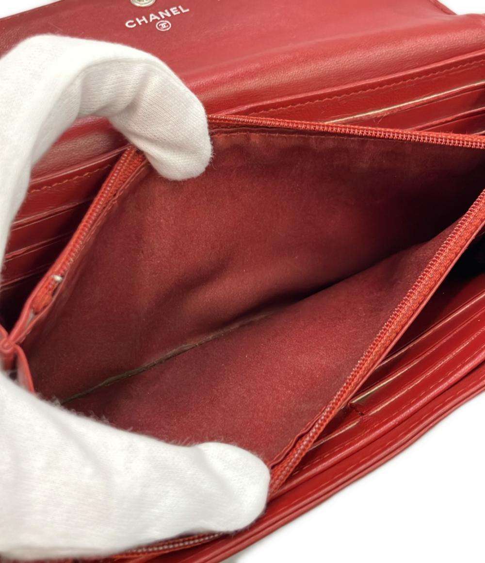 CHANEL 長財布 カメリア シルバー金具 レディース シャネル