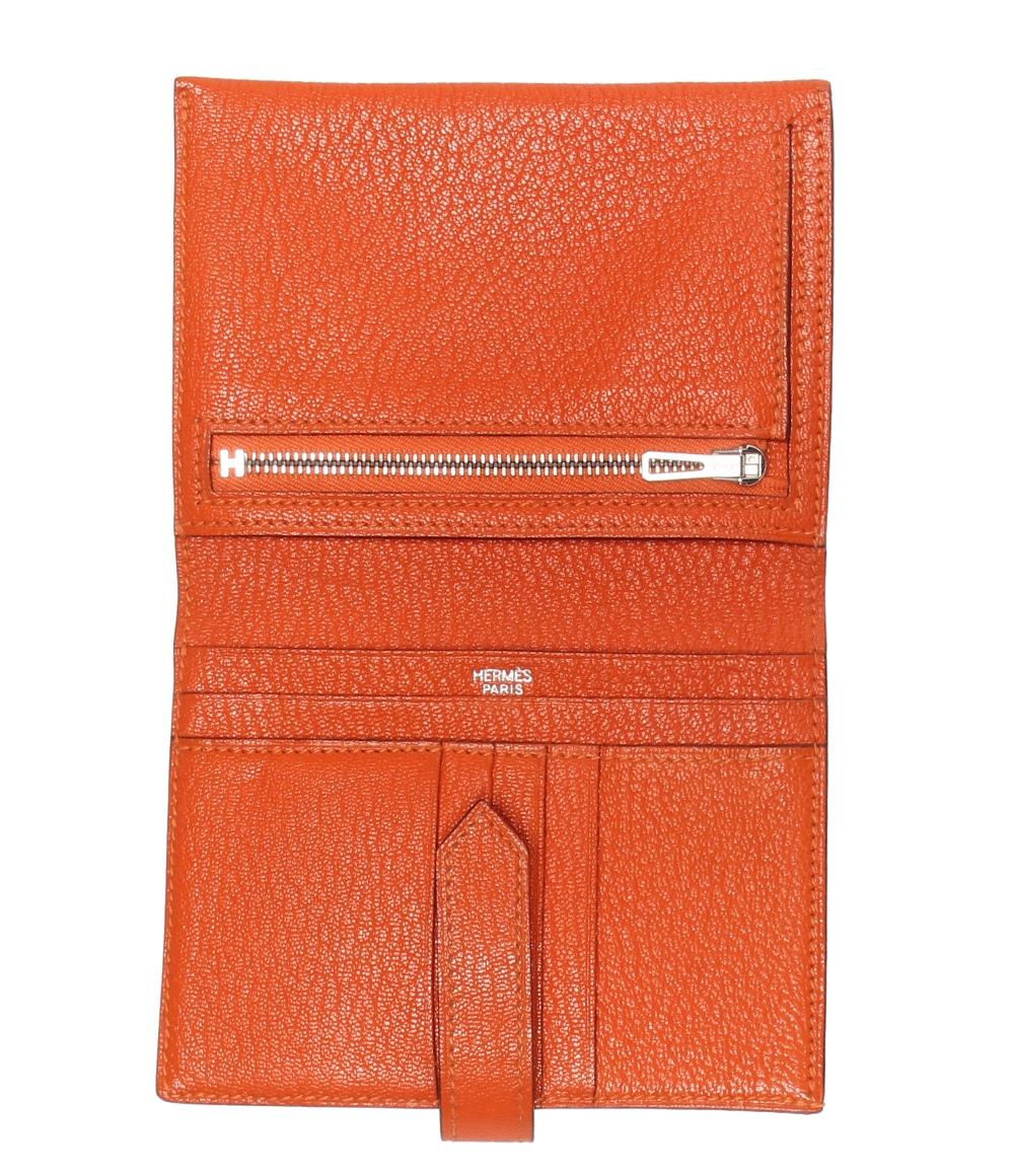 HERMES 二つ折り財布 □G刻印 シルバー金具 ベアンコンパクト レディース エルメス