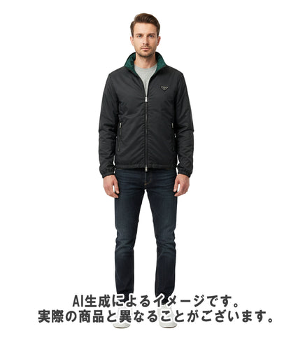PRADA ブルゾン リバーシブル  三角プレート ジップアップ This is a PRADA reversible nylon jacket SGB223 R232 1060 メンズ SIZE 48 (M) プラダ