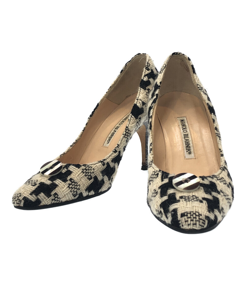 マノロブラニク  アーモンドトゥパンプス ハイヒール      レディース SIZE 38 (L) Manolo Blahnik