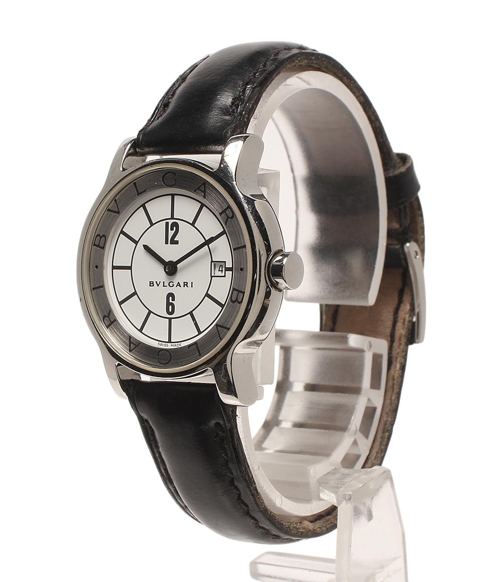 BVLGARI 腕時計 ソロテンポ Solotempo クオーツ ホワイト ST29S