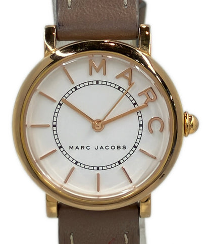 美品 MARC JACOBS 腕時計 クオーツ ホワイト MJ1538 レディース マークジェイコブス