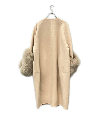 Drawer ウールケヌキファーカフスノーカラーコート レディース SIZE 38 (S) ドゥロワー