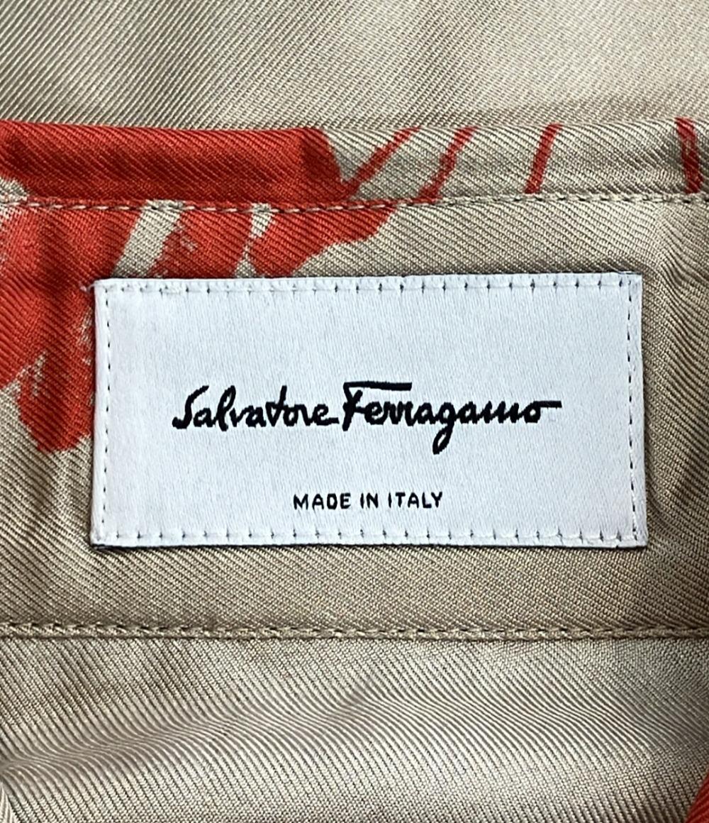 美品 サルヴァトーレフェラガモ シルク100%花柄ワンピース レディース SIZE 42 (M) Salvatore Ferragamo