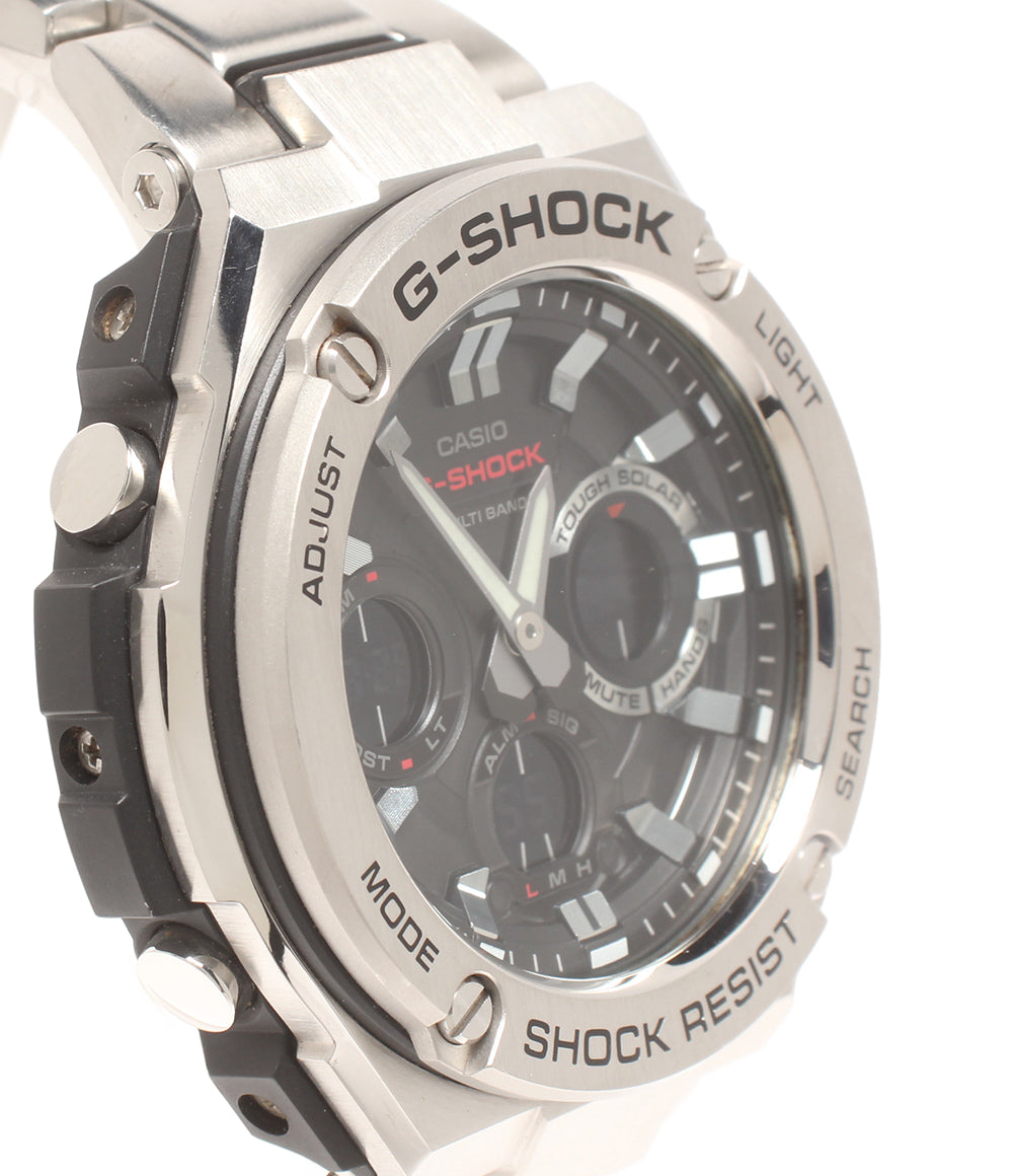 CASIO 腕時計 Gスチール G-STEEL 電波ソーラー G-SHOCK ソーラー ブラック GST-W110D メンズ カシオ