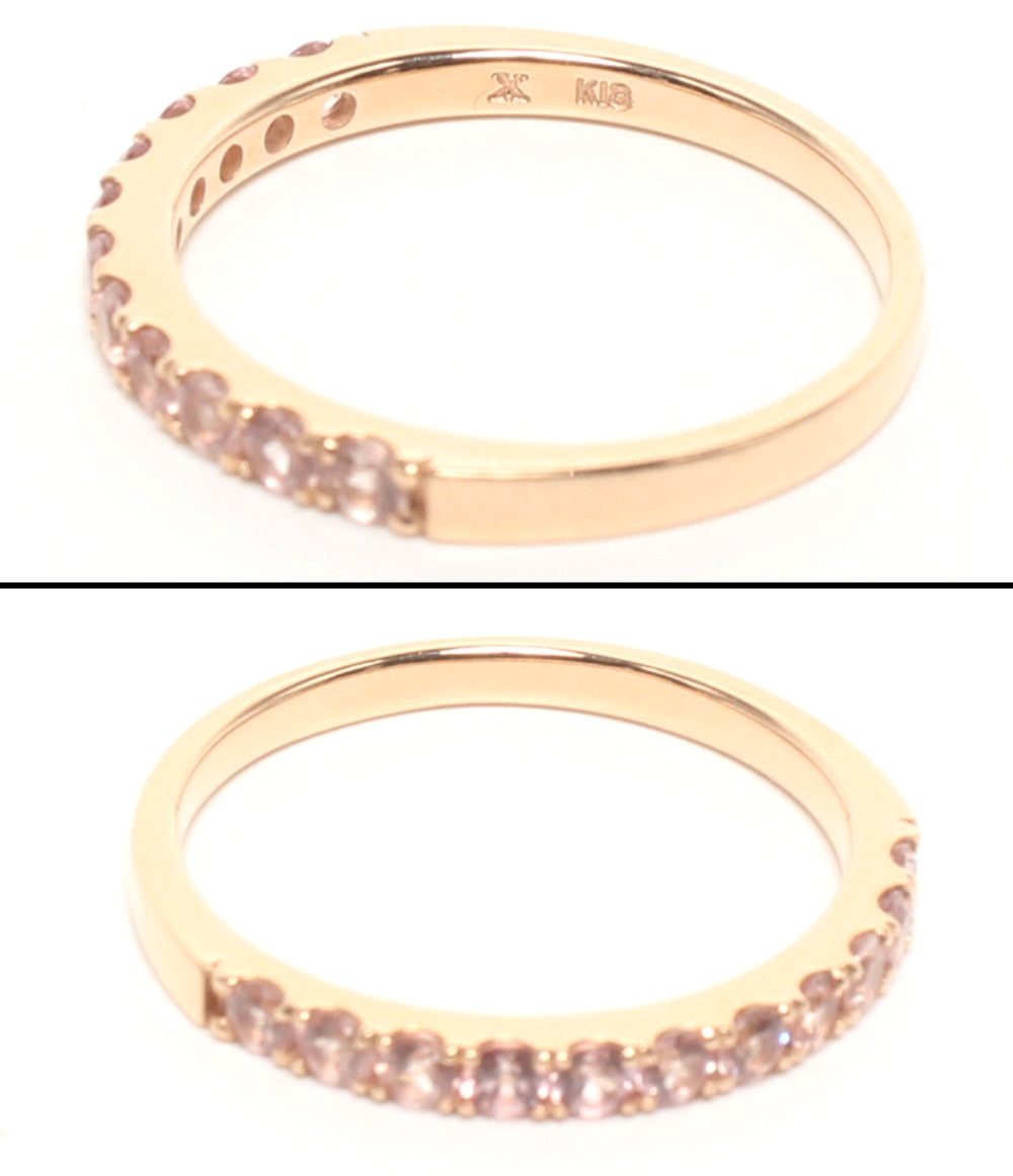 美品 BIZOUX リング 指輪 K18 ダイヤ 0.08ct ローズクオーツ ペリドット ペンダントトップ　3点セット レディース ビズー