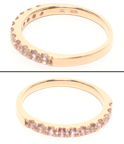 美品 BIZOUX リング 指輪 K18 ダイヤ 0.08ct ローズクオーツ ペリドット ペンダントトップ　3点セット レディース ビズー