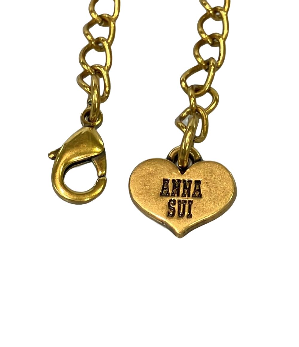 美品 アナスイ バッグチャーム 花モチーフ ドラゴンモチーフ レディース ANNA SUI