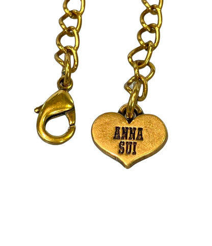 美品 アナスイ バッグチャーム 花モチーフ ドラゴンモチーフ レディース ANNA SUI