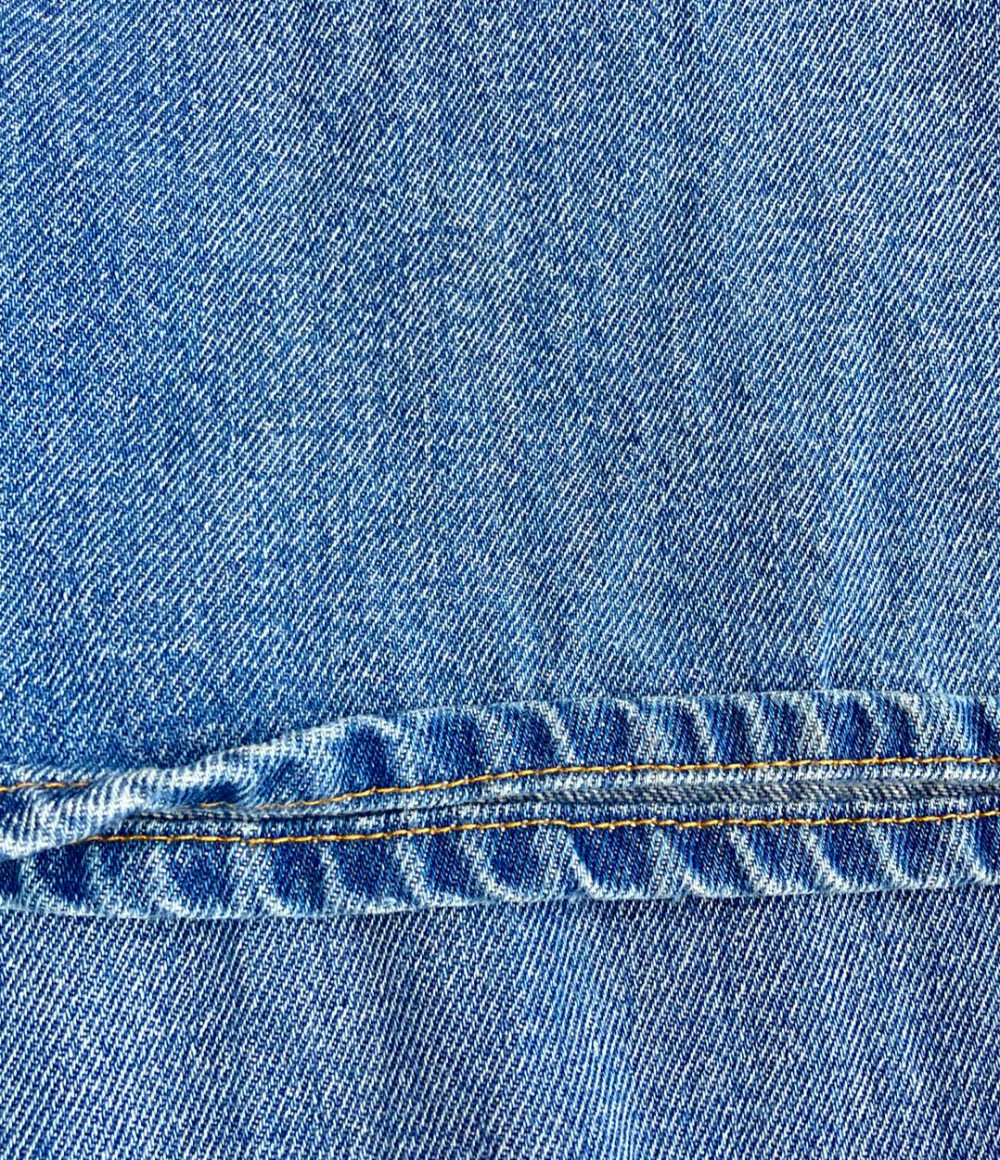 MM6 ドローストリング ワイドデニムパンツ ヴィンテージ加工 S52LA0162 レディース SIZE 40 エムエムシックス