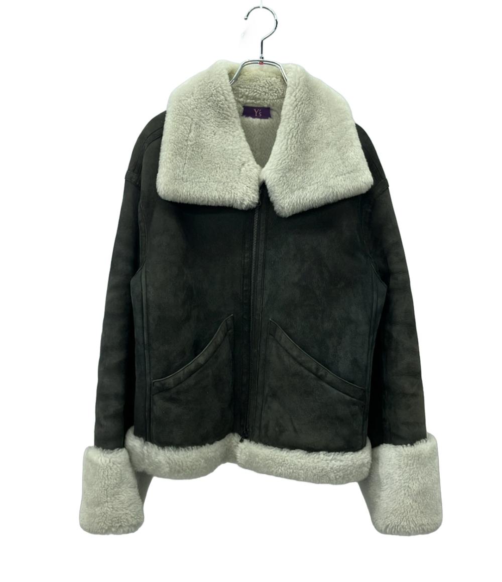 TAKESHI KOSAKA by Ys Pink Label ムートンジャケット 裏ボア ダブルジップ レディース SIZE 2 (M) タケシ コウサカ バイ ワイズ ピンクレーベル