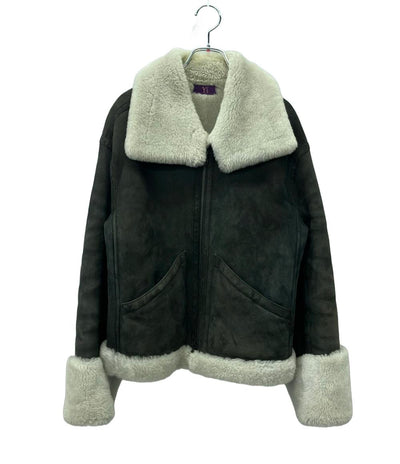 TAKESHI KOSAKA by Ys Pink Label ムートンジャケット 裏ボア ダブルジップ レディース SIZE 2 (M) タケシ コウサカ バイ ワイズ ピンクレーベル