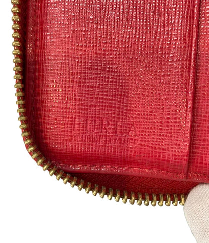 美品 フルラ 二つ折りラウンドファスナー財布 レディース Furla