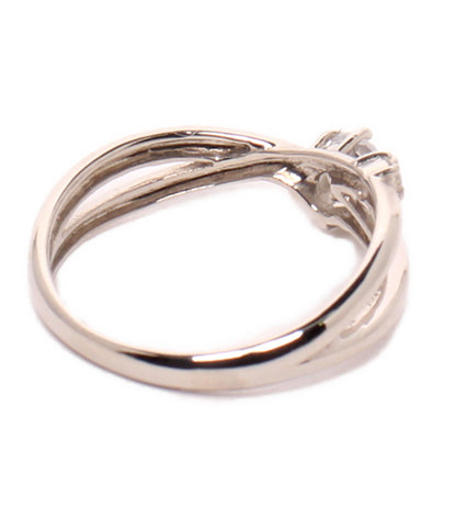美品 Scarabe リング 指輪 Pt950 ホワイトサファイア ダイヤ 0.03ct レディース SIZE 9号 スカラベ