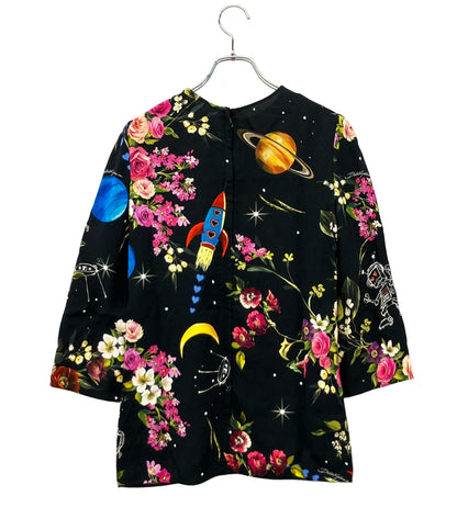 美品 DOLCE & GABBANA 長袖ブラウス 総柄ロボット BL-F7Z35T レディース SIZE 38 (S) ドルチェアンドガッバーナ