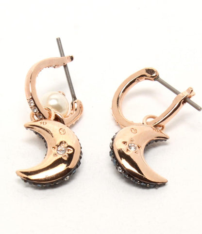 美品 SWAROVSKI ピアス 月モチーフ ムーンモチーフ レディース スワロフスキー