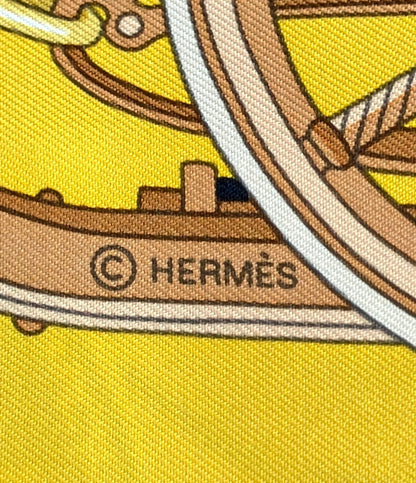HERMES スカーフ カレ90 シルク100% ステイトリー ホイールズ レディース エルメス