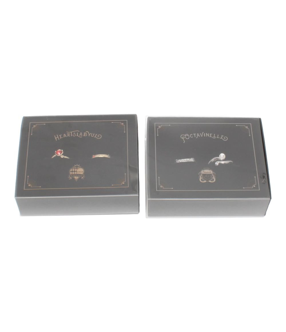 ディズニー リング 指輪 ツインテッドワンダーランド ハーツラビュル寮 オクタヴィネル寮 4点セット レディース SIZE 11号 12号 Disney