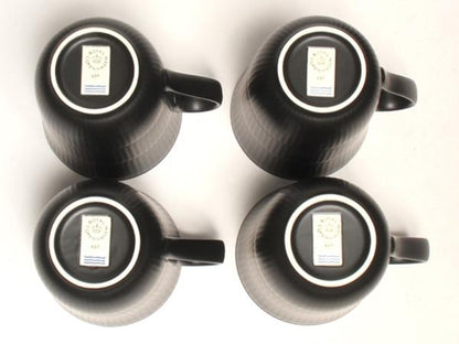 美品 Royal Copenhagen マグカップ 4点セット ブラック ロイヤルコペンハーゲン