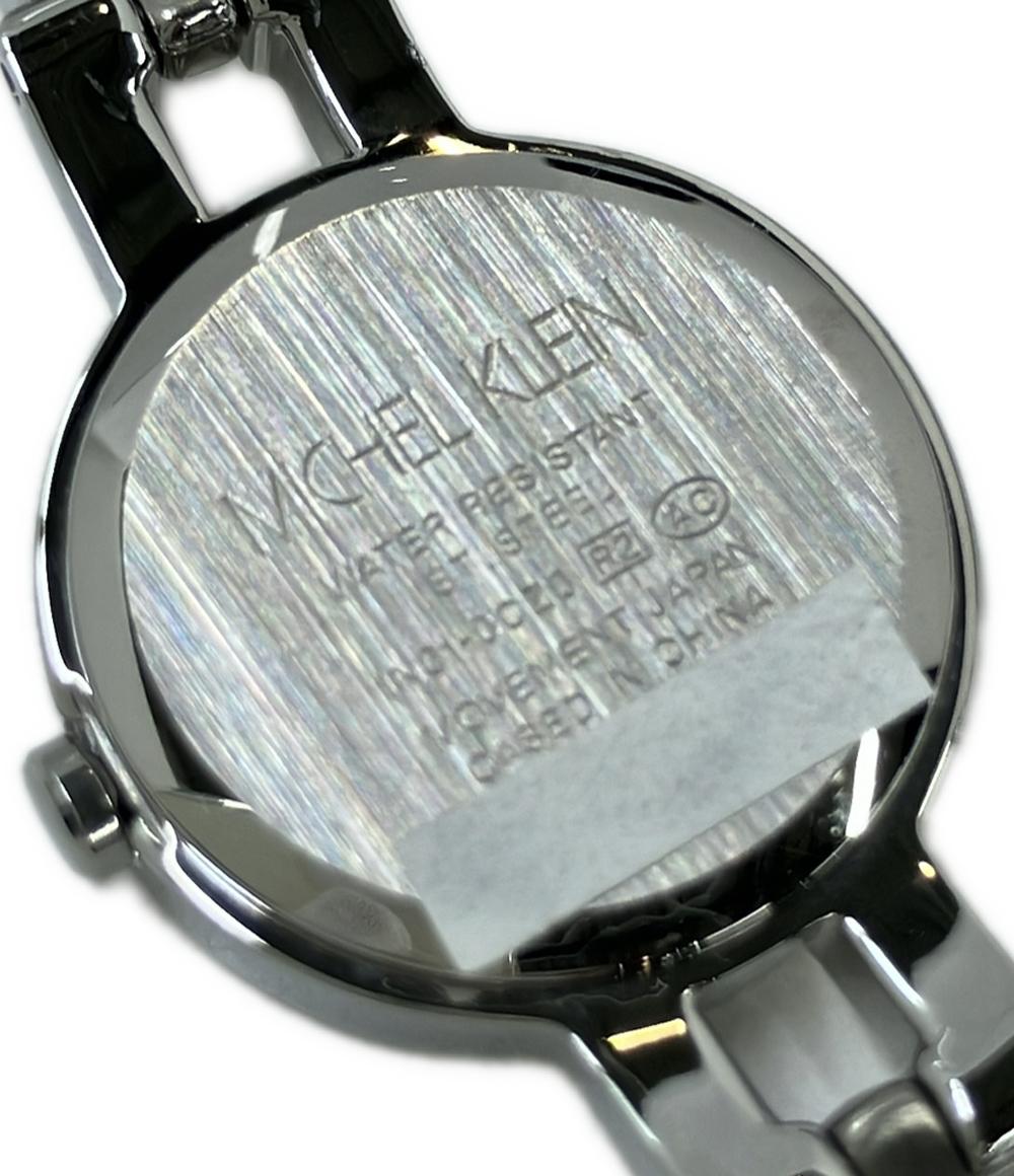 美品 MICHEL KLEIN 腕時計 クオーツ ホワイト 1N01-0CZ0 レディース ミッシェルクラン