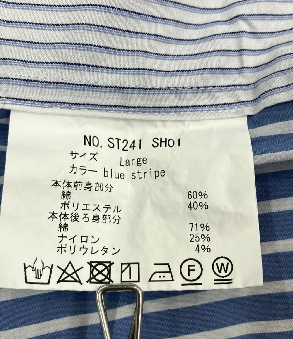 スーパーサンクス 長袖ストライプシャツ オーバーサイズシャツ ST241 SH01 メンズ SIZE L (L) SUPERTHANKS