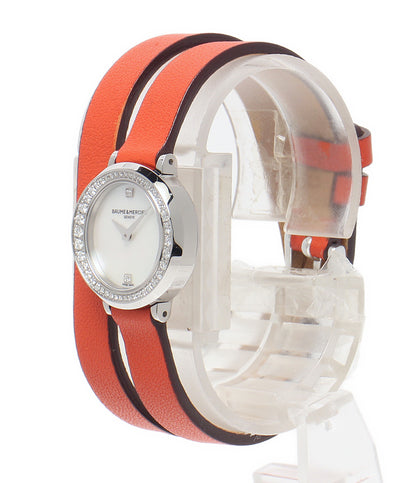 Baume & Mercier 腕時計 2重巻きベルト プティ プロメス クオーツ シェル M0A10290 レディース ボーム＆メルシェ