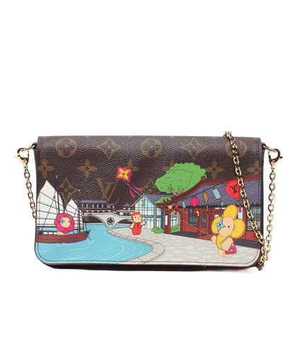 LOUIS VUITTON チェーンショルダーバッグ チェーンウォレット ポシェット ヴィヴィエンヌ ポシェット・フェリシー レディース ルイ・ヴィトン
