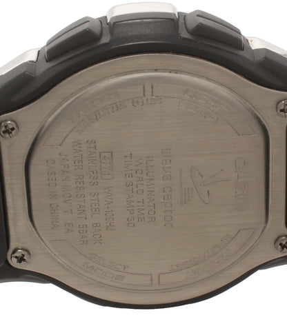 美品 CASIO 腕時計 電池電波 ウェーブセプター クオーツ WVA-109HJ メンズ カシオ
