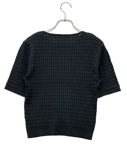 美品 FOXEY 半袖ニット 五分袖 Souffle Knit Top 45157 レディース SIZE 38 (S) フォクシー
