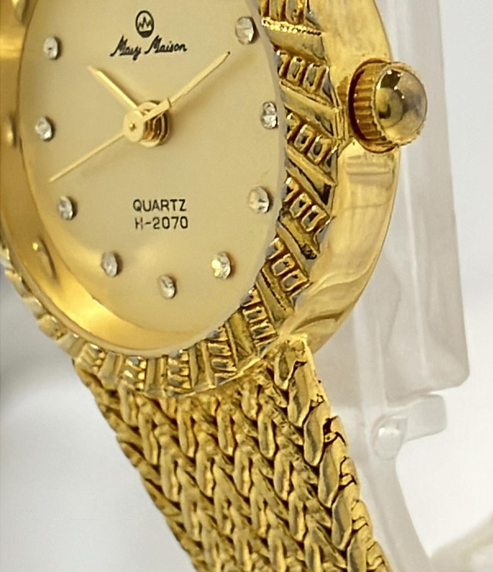 マビーメイゾン 腕時計 クオーツ ゴールド H-2070 レディース Mary