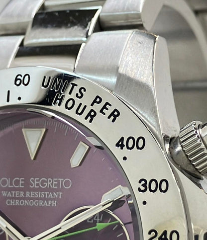 DOLCE SEGRETO 腕時計 クオーツ パープル CG100 メンズ ドルチェ・セグレート