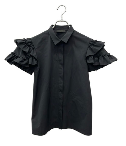 YOKO CHAN 半袖ブラウス ポリエステル100%  袖バルーン ベースフリル ラッフルトリムブラウス YCB-224-430 レディース SIZE F (M) ヨーコチャン