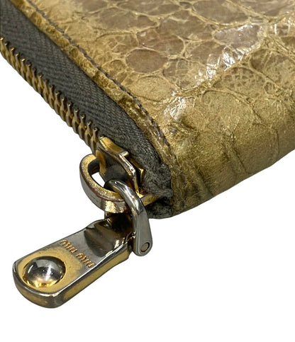 ミュウ ミュウ ラウンドファスナー長財布 レディース Miu Miu