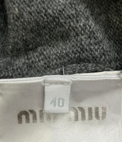 訳あり ミュウミュウ 長袖ニットカーディガン RN.98339 CA.34767 レディース SIZE 40 (S) MIUMIU
