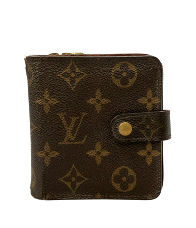 訳あり LOUIS VUITTON 二つ折り財布 コンパクトジップ モノグラム M61667 レディース ルイ・ヴィトン