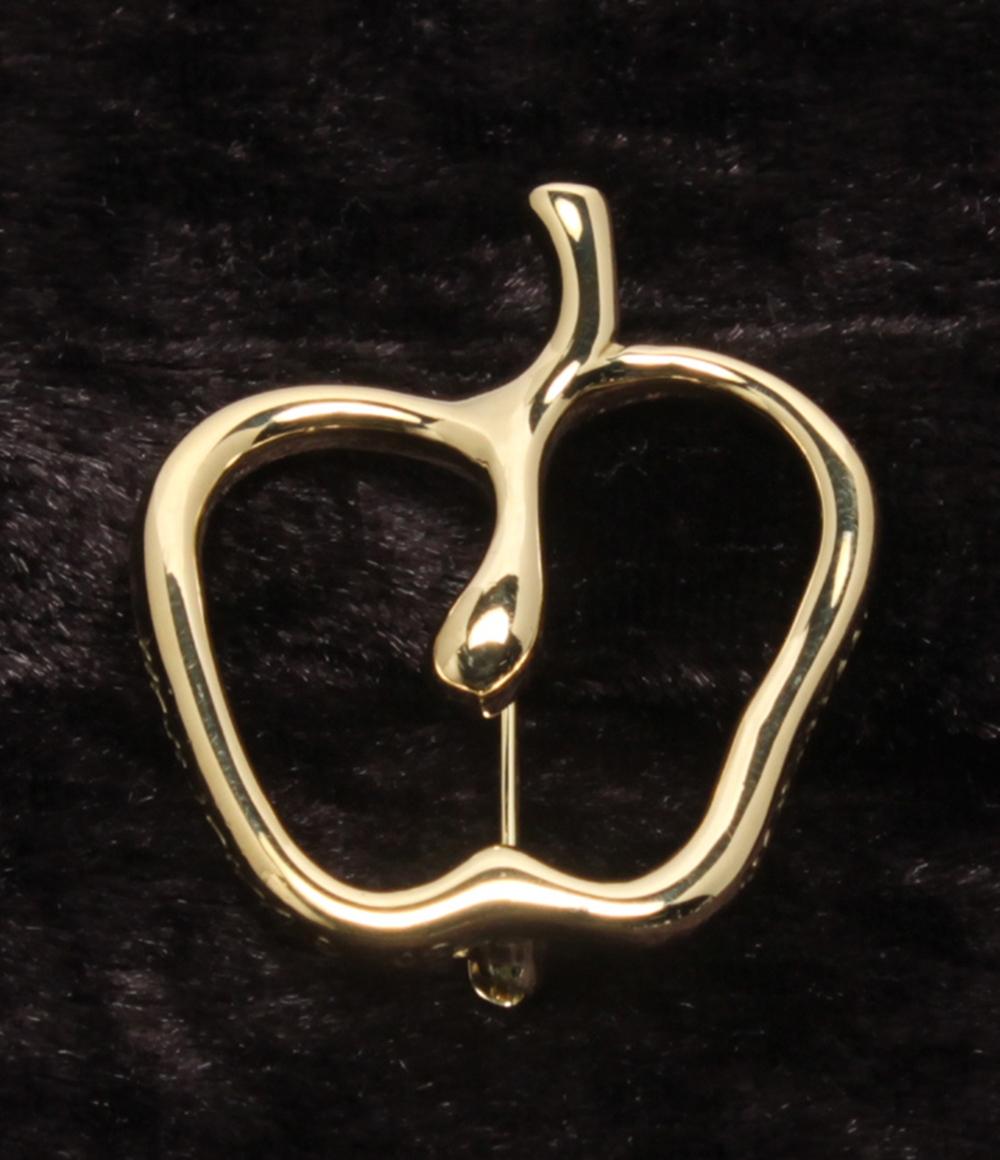 美品 TIFFANY&Co. ブローチ K18 エルサ ペレッティ アップルモチーフ レディース ティファニー