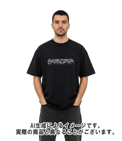 BALENCIAGA 半袖Tシャツ スライムロゴ  21AW 612965 メンズ SIZE S バレンシアガ