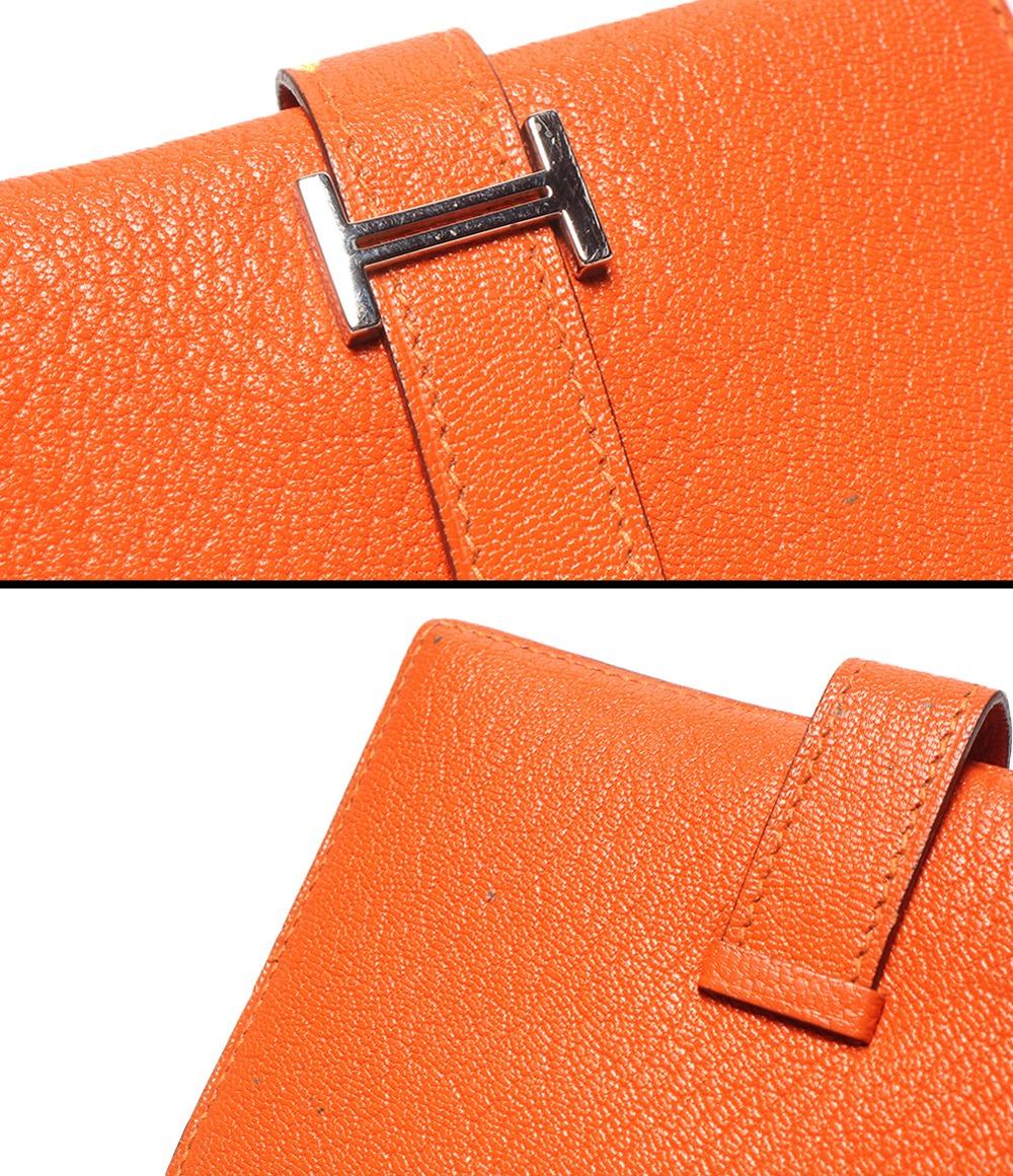 HERMES 二つ折り財布 □G刻印 シルバー金具 ベアンコンパクト レディース エルメス