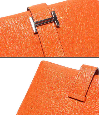 HERMES 二つ折り財布 □G刻印 シルバー金具 ベアンコンパクト レディース エルメス
