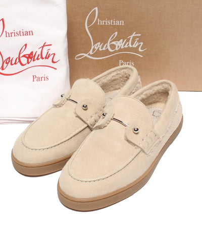 美品 Christian Louboutin ボートシューズ シアリング デッキシューズ ホワイト レディース SIZE 37 (24cm) クリスチャンルブタン