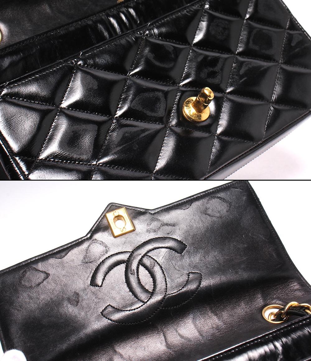 CHANEL チェーンショルダーバッグ シングルチェーン シングルフラップ ゴールド金具 斜め掛け 0番台 マトラッセ レディース シャネル
