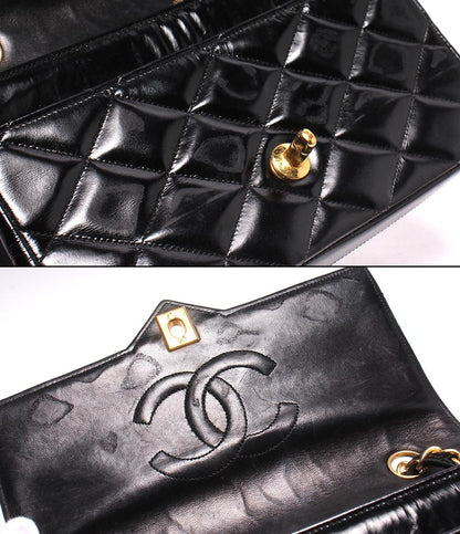 CHANEL チェーンショルダーバッグ シングルチェーン シングルフラップ ゴールド金具 斜め掛け 0番台 マトラッセ レディース シャネル